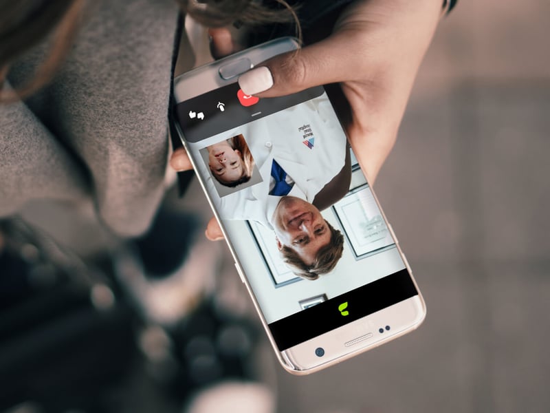 Virtual appointment with doctor on mobile phone